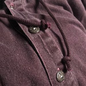 Faded purple Hooded Henley Jacket